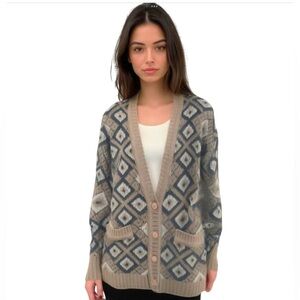 Vintage Emily Petites Shetland Wool Cardigan Sweater Petite Small Fisherman-Core